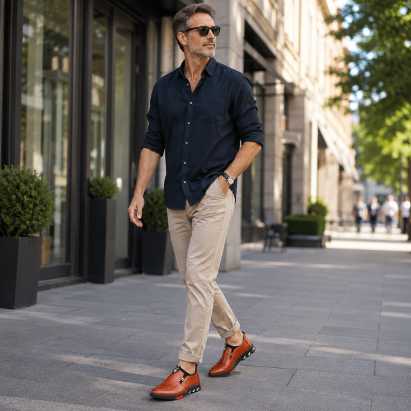 Thornton - Elegantes Zapatos de Piel Sin Cordones