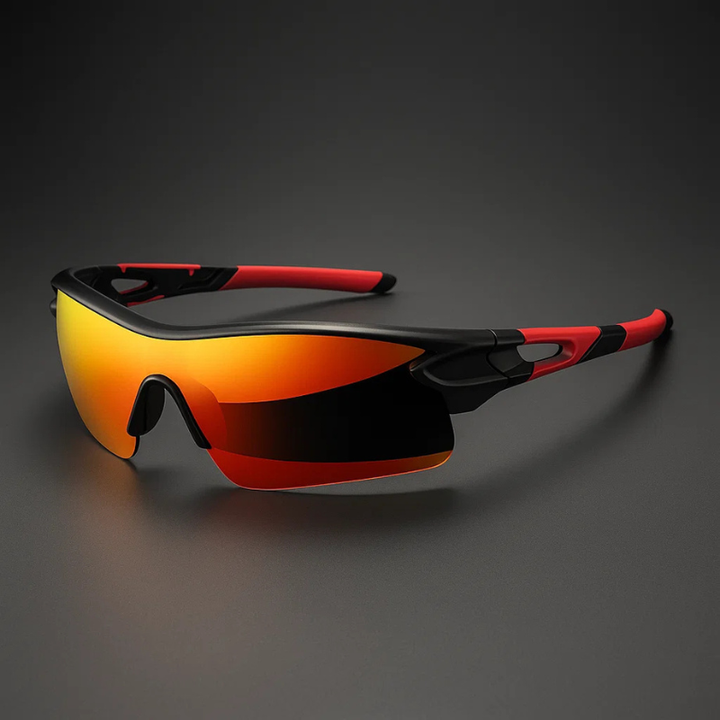 VeloShade - Gafas de Sol Deportivas de Ciclismo Envolventes con Cristales Espejados