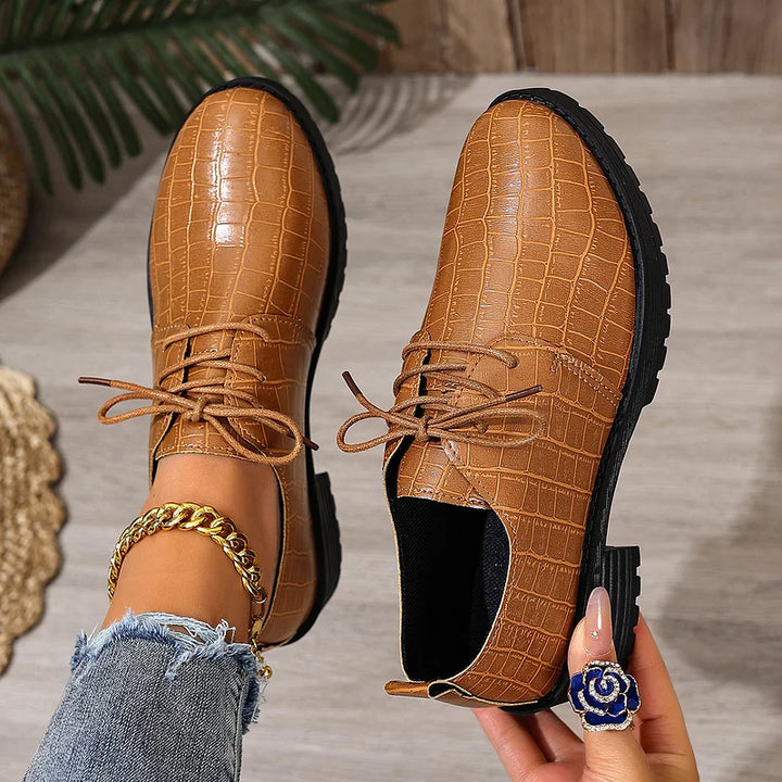 Niyra – Zapatos Derby Con Cordones y Suela Gruesa