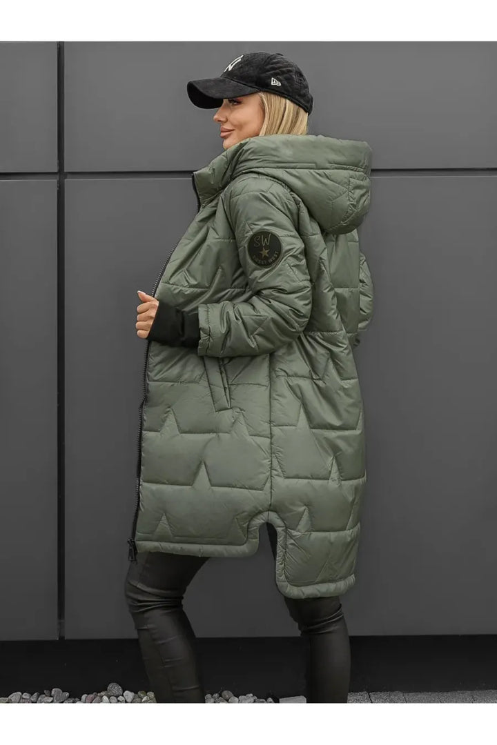 Lipina - Chaqueta Larga Acolchada Con Capucha