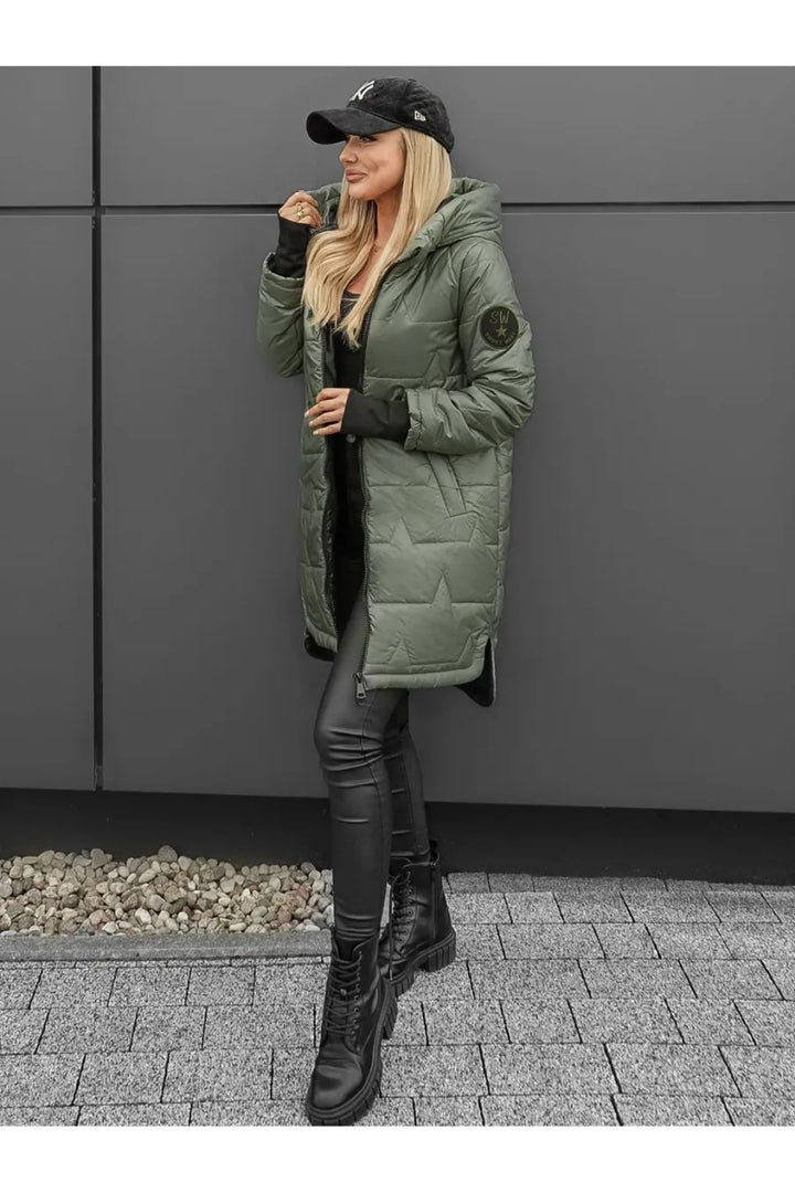 Lipina - Chaqueta Larga Acolchada Con Capucha