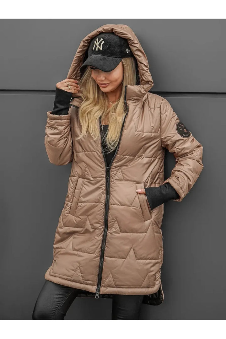 Lipina - Chaqueta Larga Acolchada Con Capucha