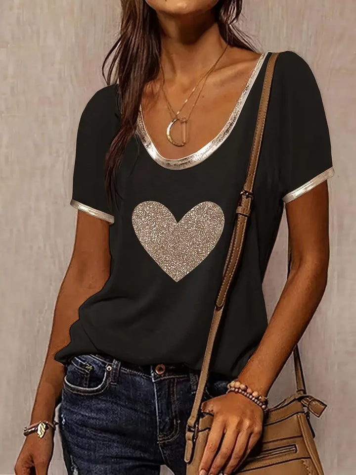Lamprini - Elegante Camiseta De Manga Corta
