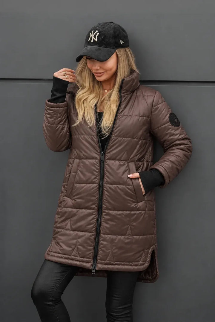Lipina - Chaqueta Larga Acolchada Con Capucha