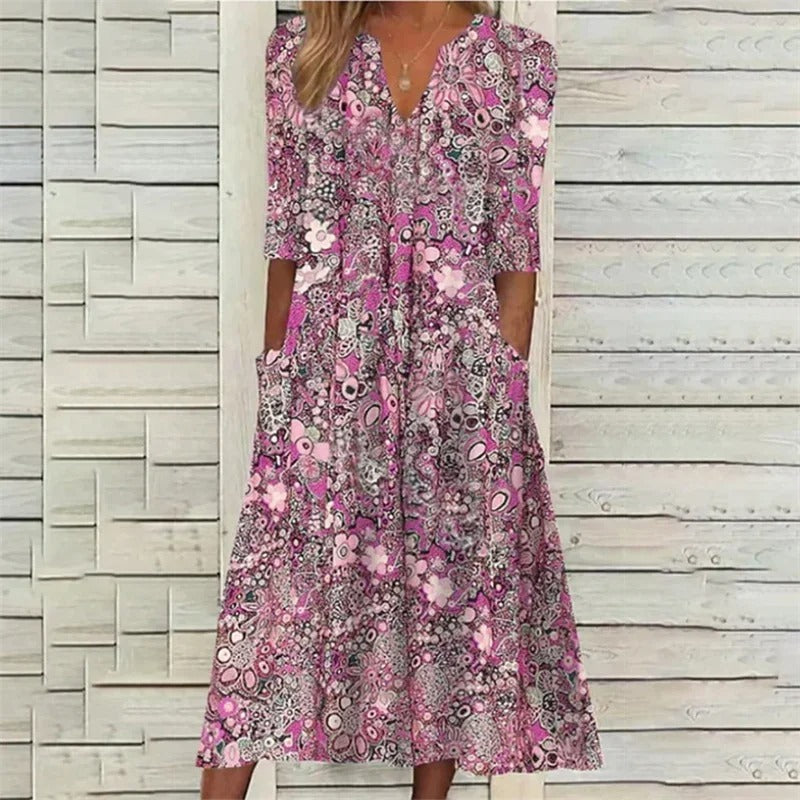 Jannama - Elegante Vestido De Verano Que Cubre El Vientre