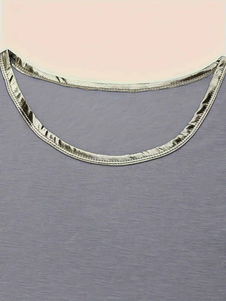 Ayuso - Sin Mangas Camiseta Sin Mangas Con Cuello Redondo