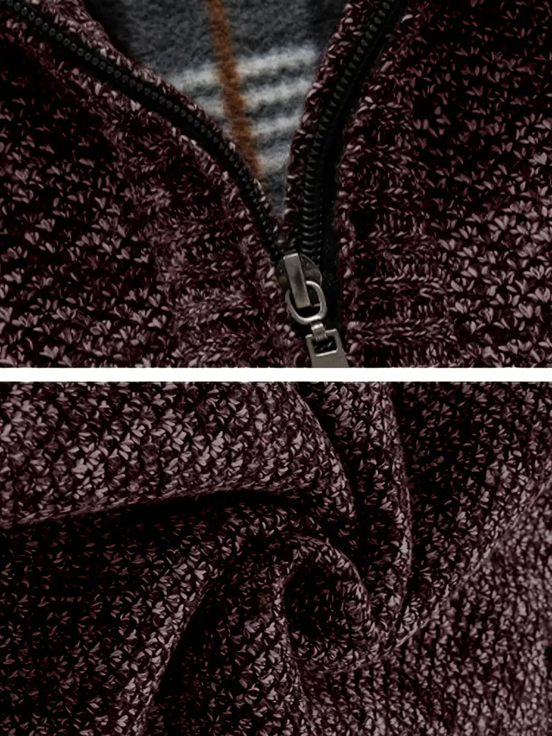 Ingram - Jersey Informal De Cuello Alto y Cremallera Hasta El Pecho