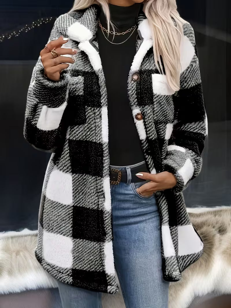 Zariana - Chaqueta De Felpa a Cuadros «Transfronterizo»