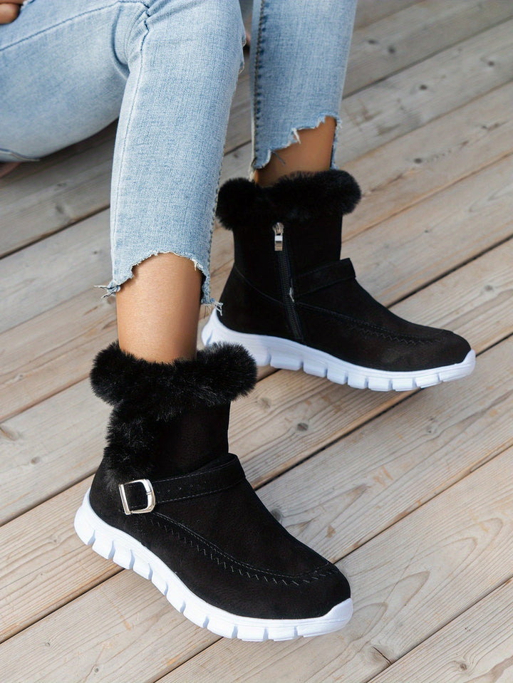 Adriany - Botas De Nieve De Invierno Con Suela Gruesa