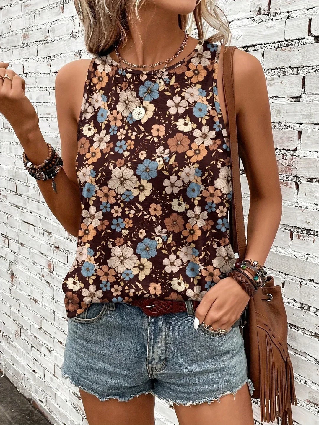 Lilou - Top Informal De Verano Con Estampado Floral