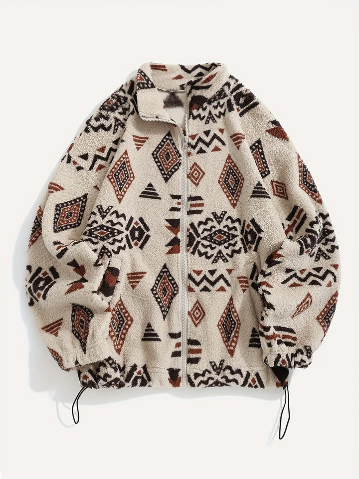 Esra - Chaqueta De Manga Larga Con Estampado Geométrico