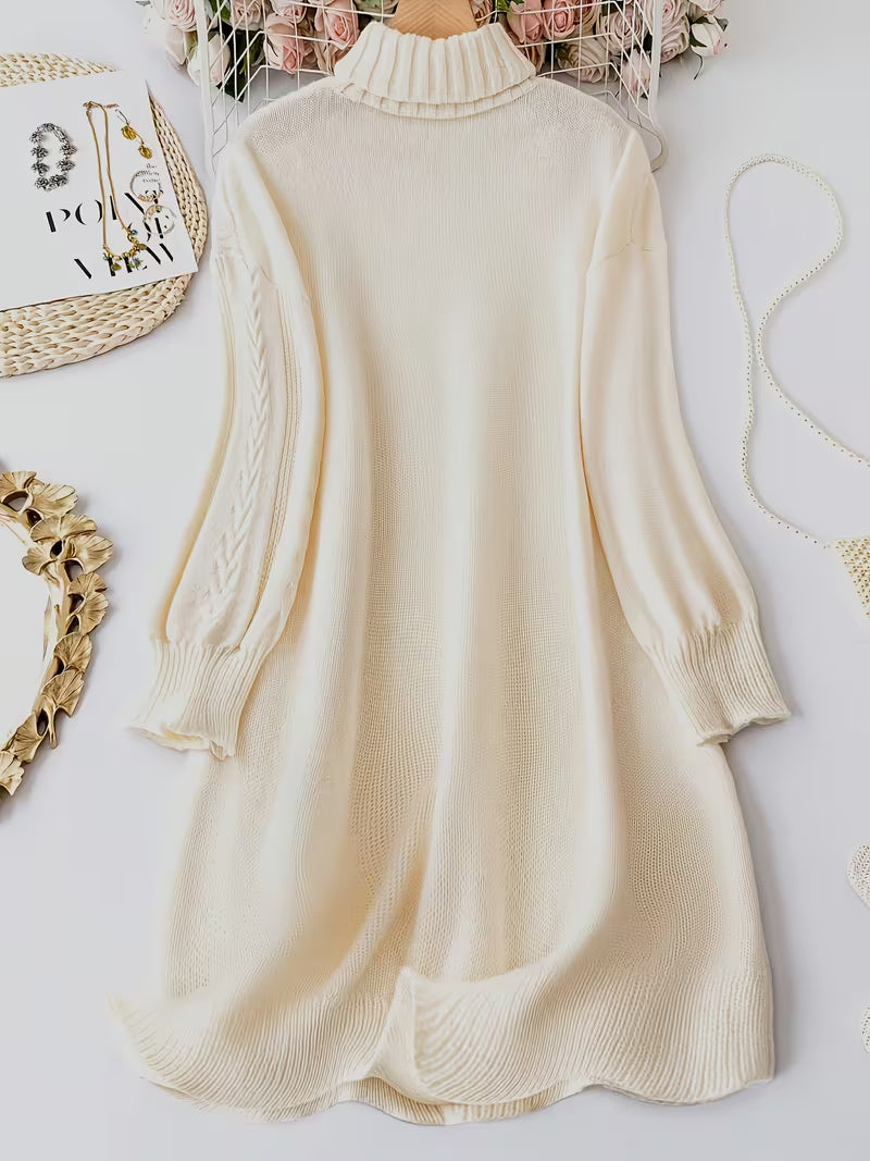 Malkina - Cómodo Vestido De Punto De Manga Larga