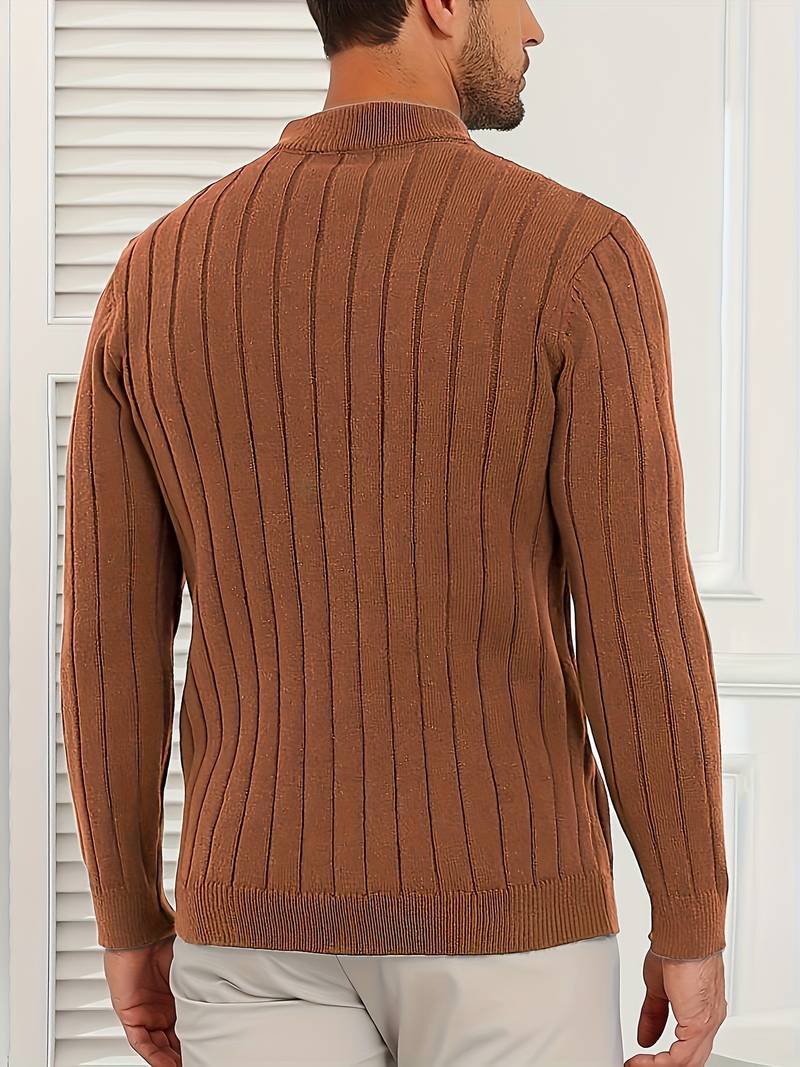 Yedidya - Jersey de Manga Larga Informal de Punto