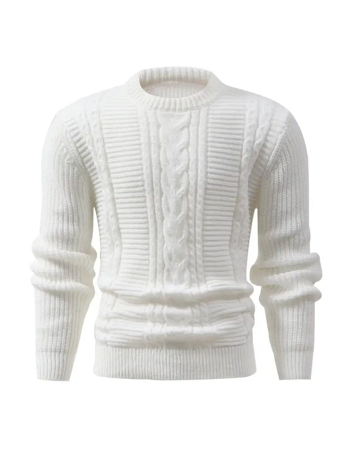 Jilson - Jersey Texturizado De Cuello Redondo y Manga Larga