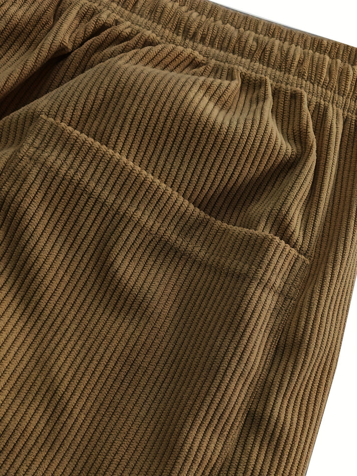 Asher - Pantalones Rectos Con Cintura Ajustable Con Cordón