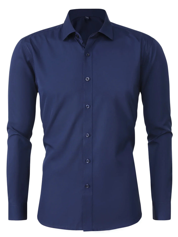 Byron - Elegante Camisa De Manga Larga Con Btones