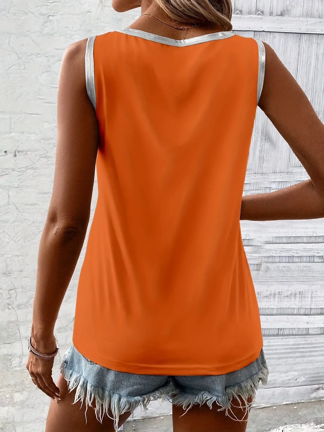 Ayuso - Sin Mangas Camiseta Sin Mangas Con Cuello Redondo