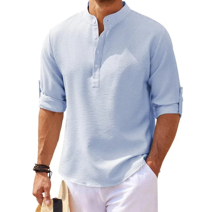 Tjeerd - Camisa Casual de Manga Larga