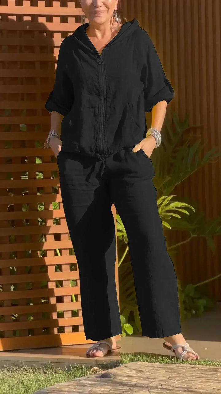 Pietra - Traje De Dos Piezas Con Capucha Y Cremallera