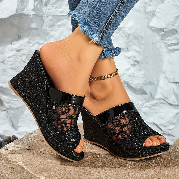 Alexis - Sandalias Elegantes De Tacón Alto Con Encaje