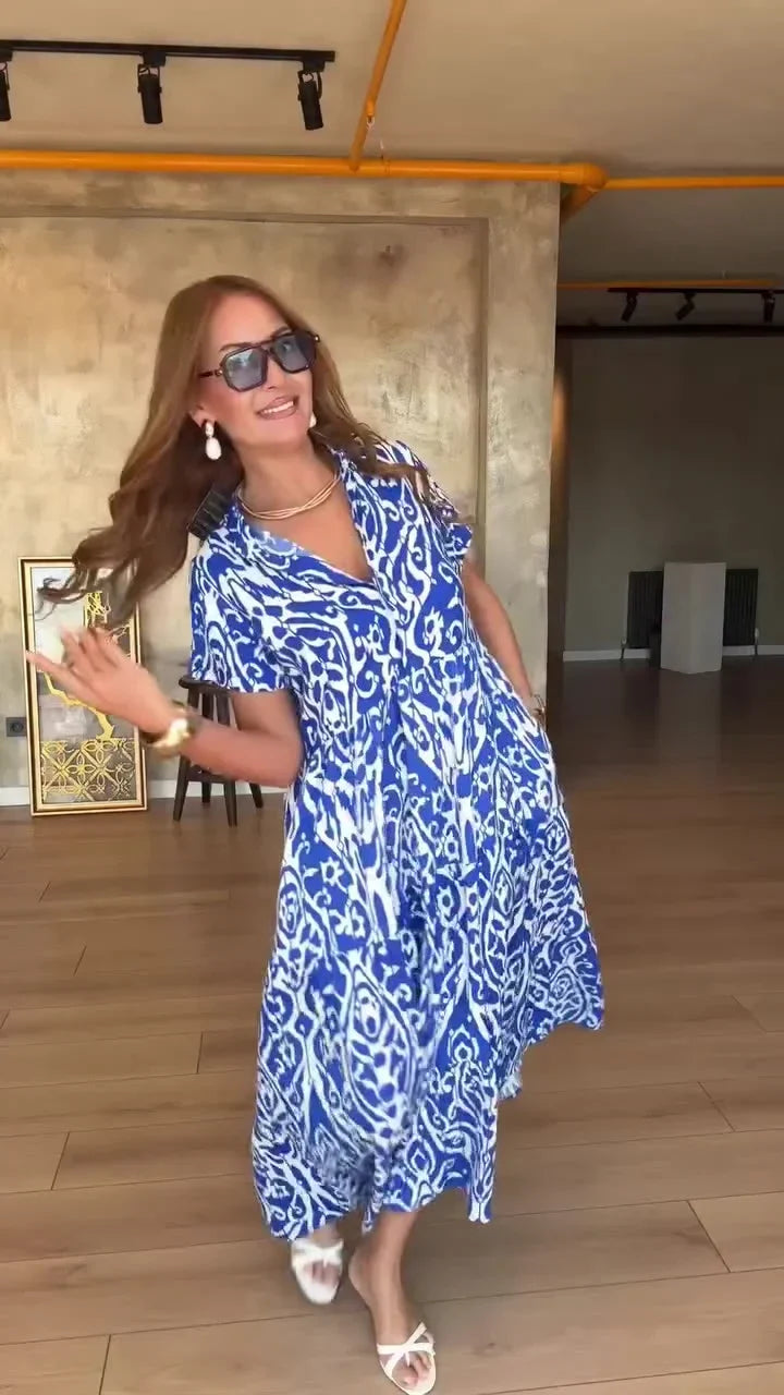 Jubilee - Vestido Estampado De Corte A y Corte Holgado