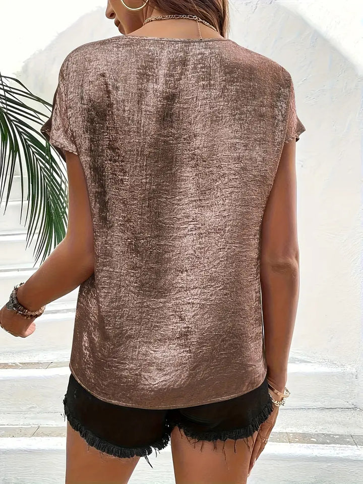 Erifyli - Elegante Blusa Con Cuello En V