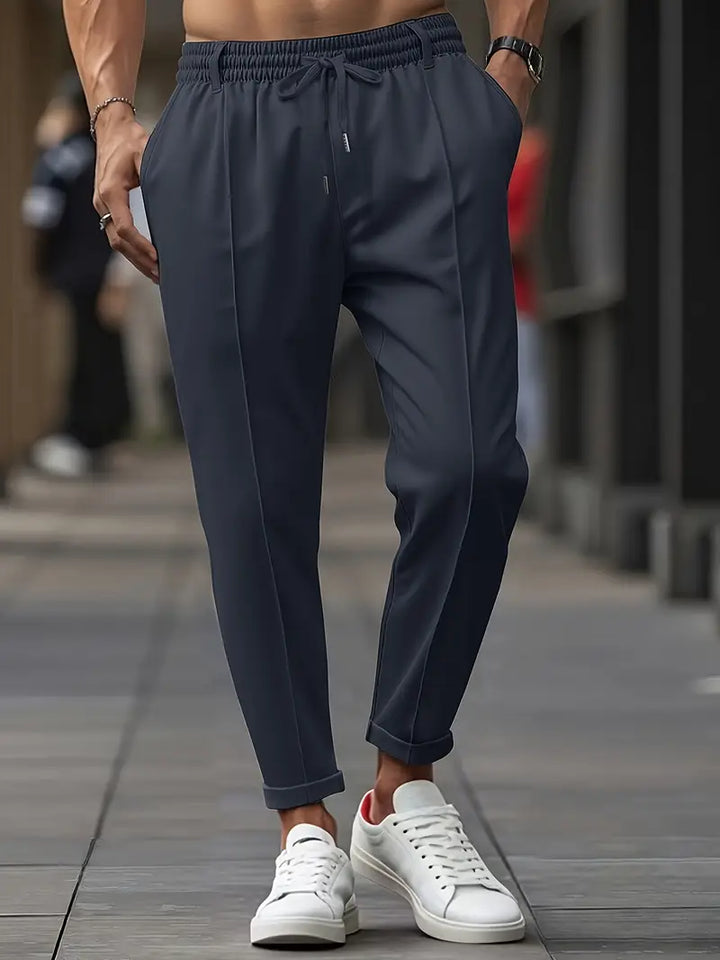 Crawford - Informal Ajuste Entallado Pantalones Con Cintura Elástica