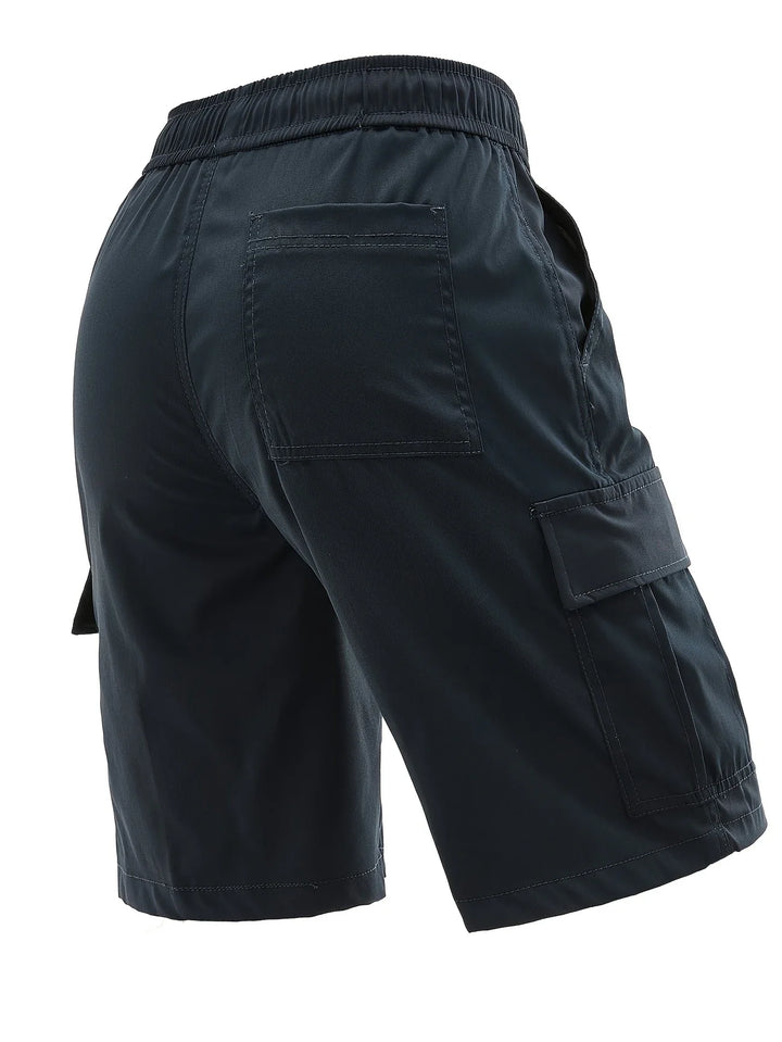 Lewand - Pantalones Cortos Cargo Elegantes y Holgados Con Bolsillo Lateral