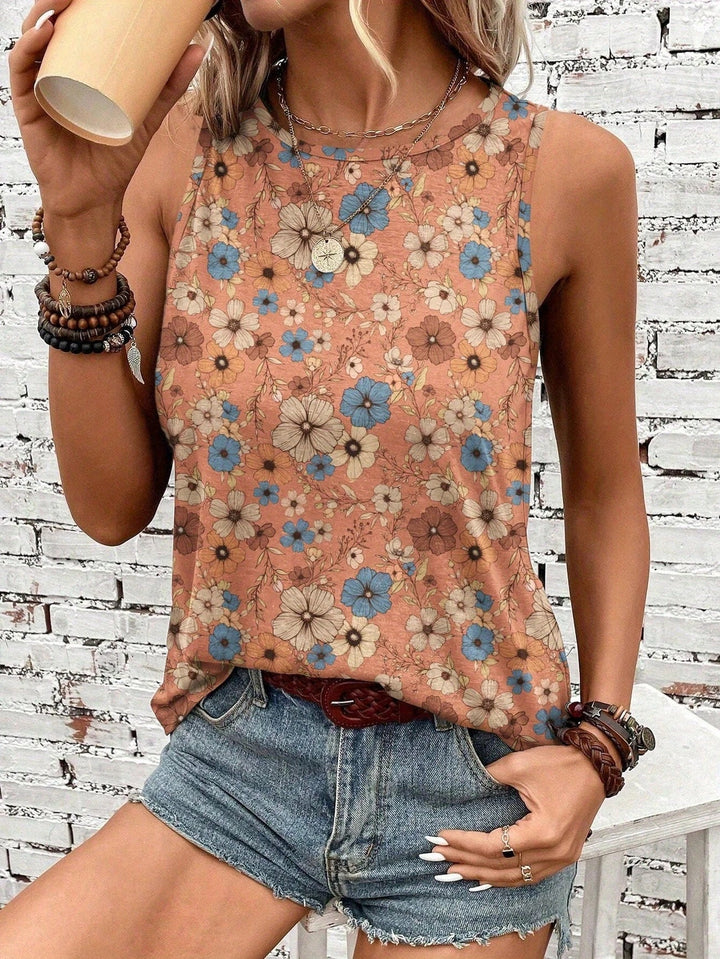 Lilou - Top Informal De Verano Con Estampado Floral