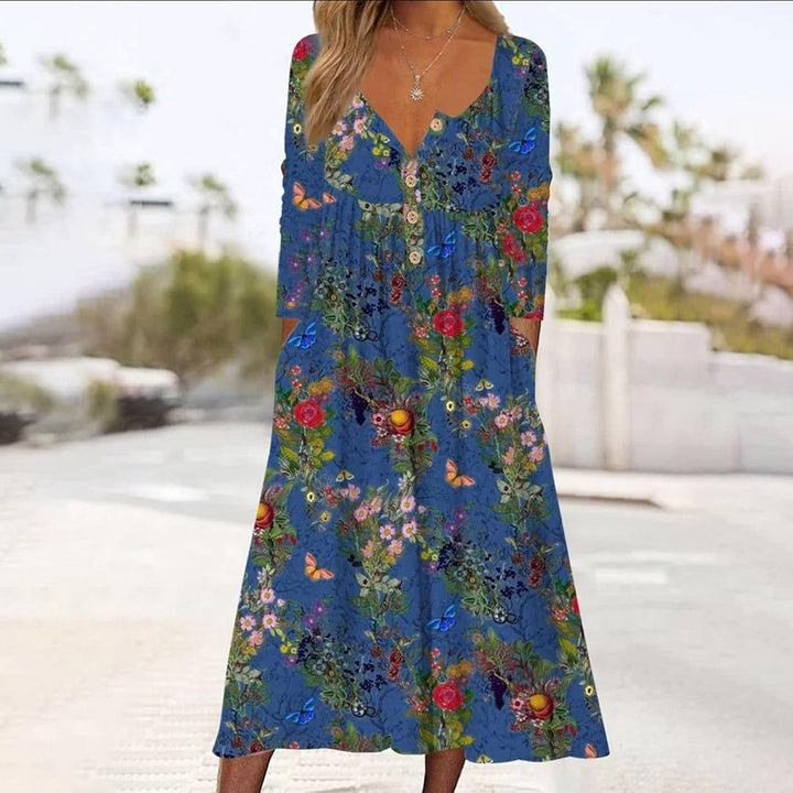 Kylie - Vestido Largo Con Estampado De Mariposas