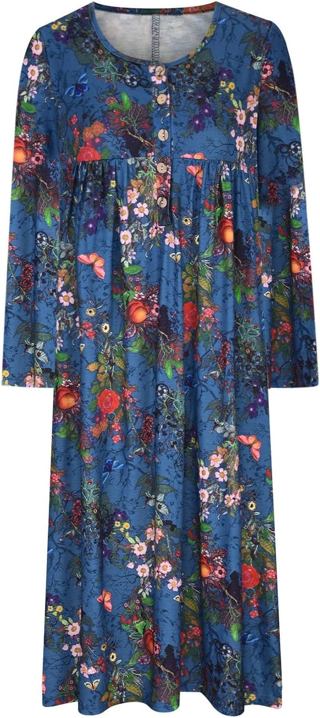 Kylie - Vestido Largo Con Estampado De Mariposas