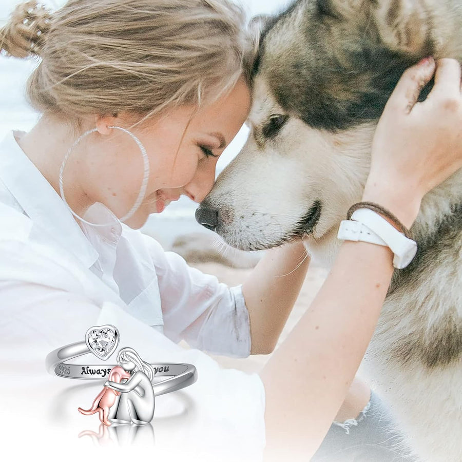 PawRing - Anillo Ajustable de Plata para Perros