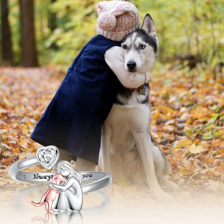 PawRing - Anillo Ajustable de Plata para Perros