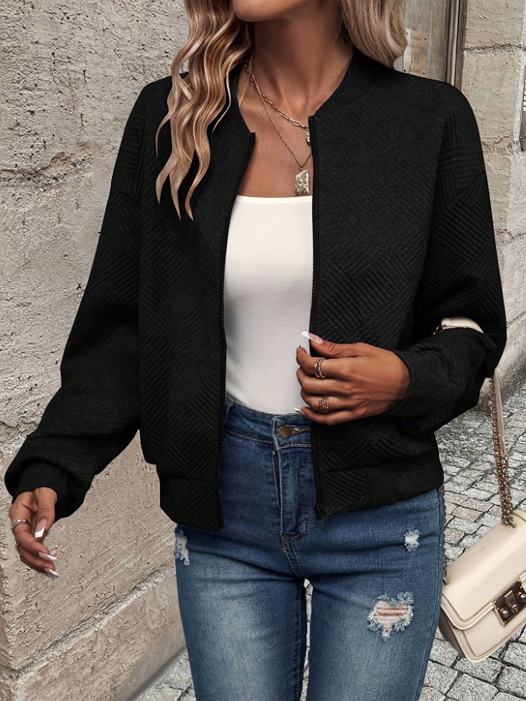 Jemma - Chaqueta De Manga Larga Con Cremallera