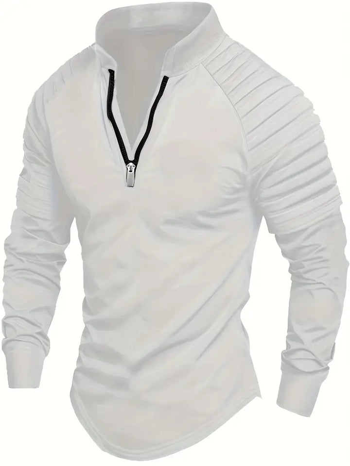 Linwood  - Manga Larga Polo Camisa Con Cremallera