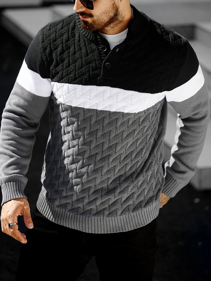 Lilfad - Jersey De Punto Informal Con Cuello De Pie