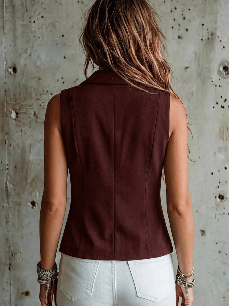 Arden - Elegante Chaleco De Traje Con Bolsillos