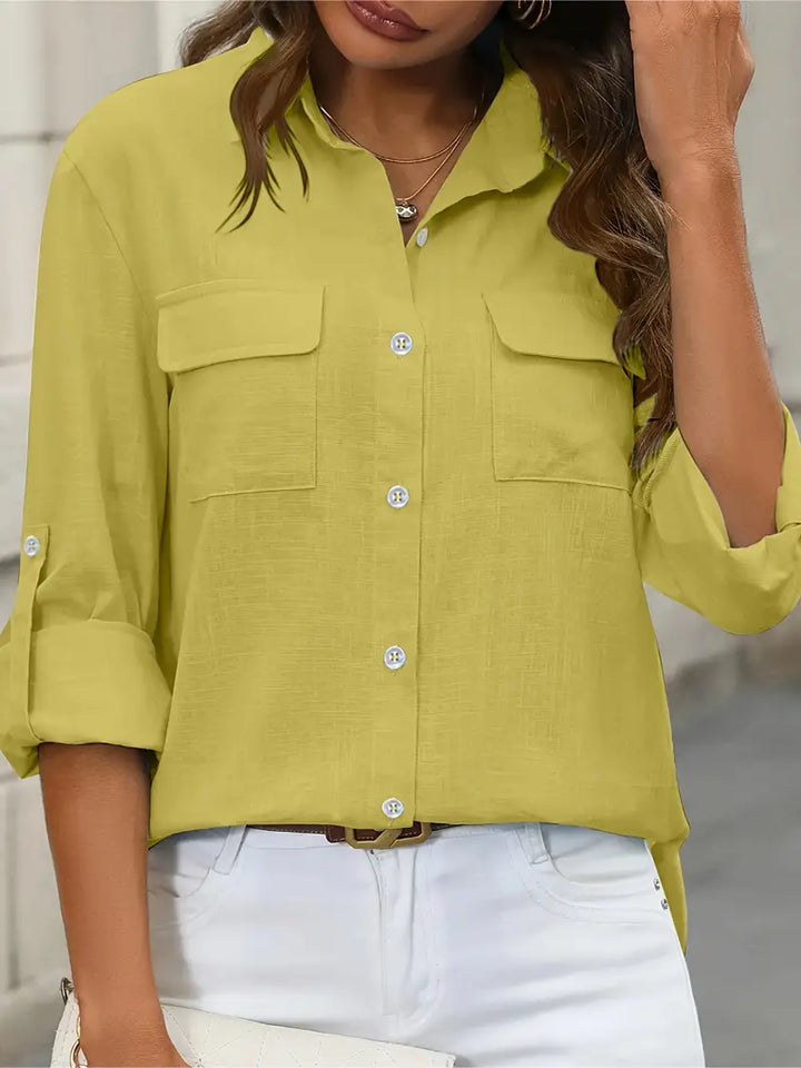 Athena - Camisa De Algodón Con Bolsillos Delanteros