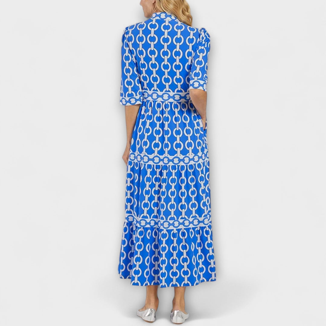 Stavroula - Vestido Midi Con Estampado De Cadenas