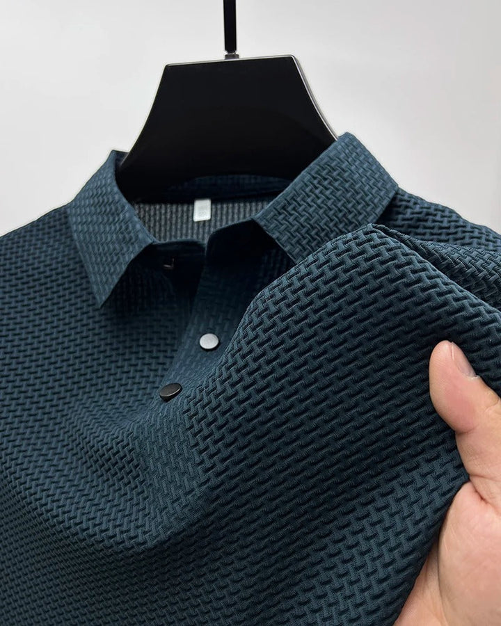 Prestigio - Polo Elástico de Manga Corta Camisa