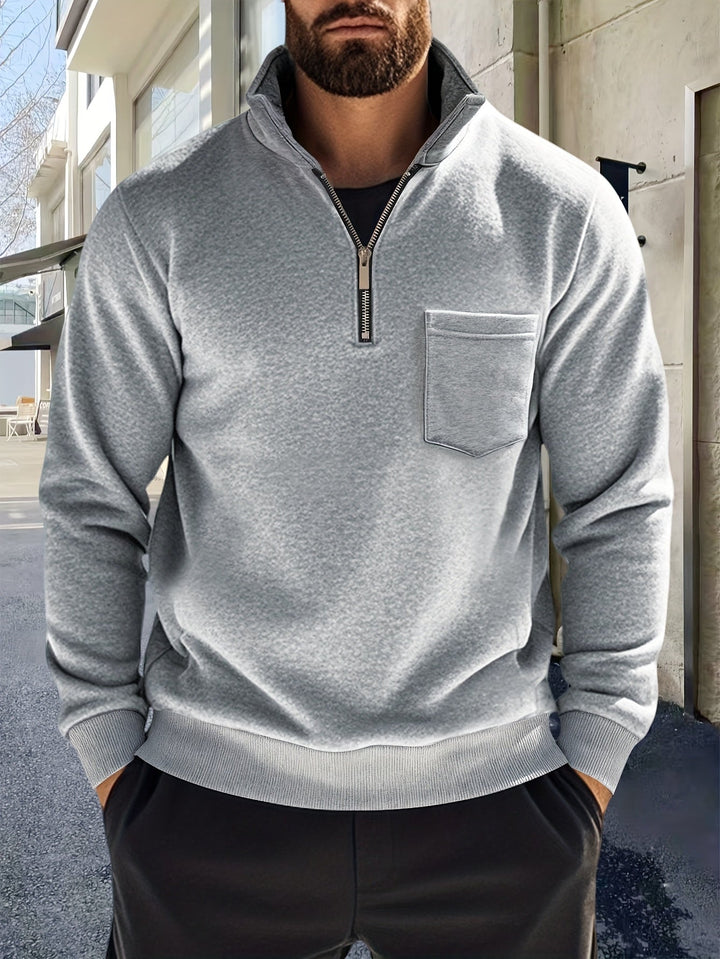 Nistor - Camisa De Manga Larga Con Media Cremallera