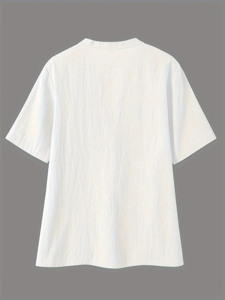 Nerida - Blusa Moderna Con Cuello En V y Manga Corta