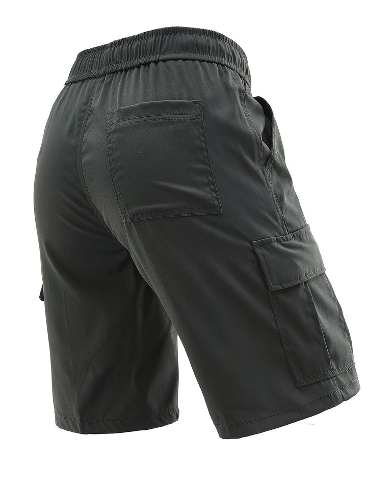 Lewand - Pantalones Cortos Cargo Elegantes y Holgados Con Bolsillo Lateral