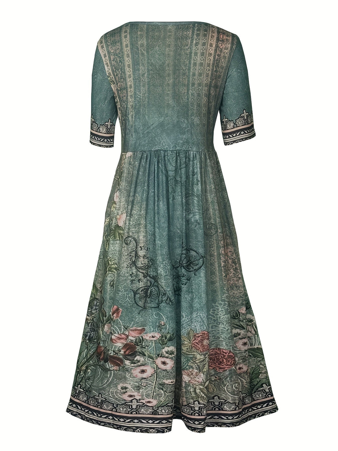Jeeni - Vestido De Manga Corta Con Estampado Floral