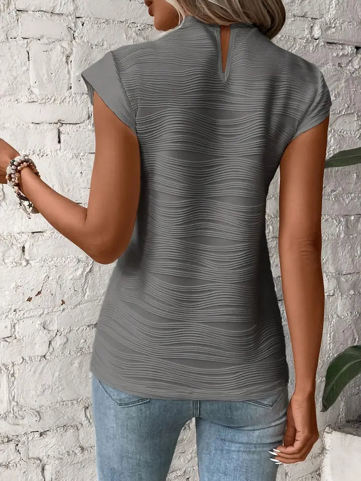 Carolyn - Camiseta Elegante Con Cuello Redondo
