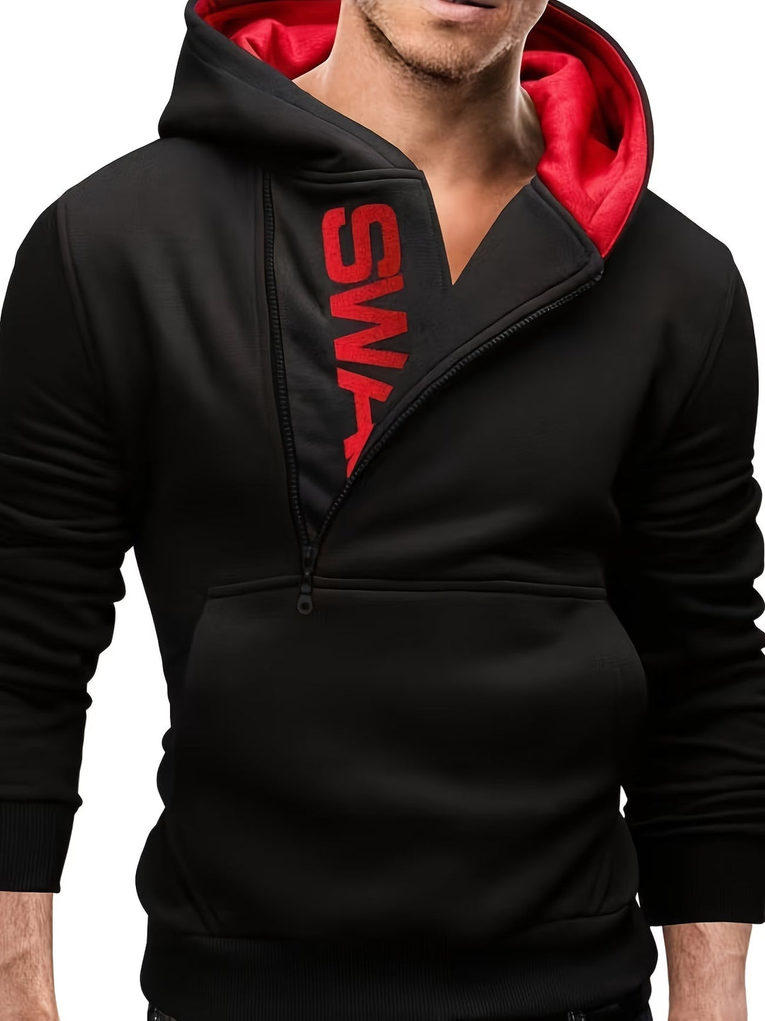 Erik - Sudadera Con Capucha De Manga Larga Y Corte Entallado