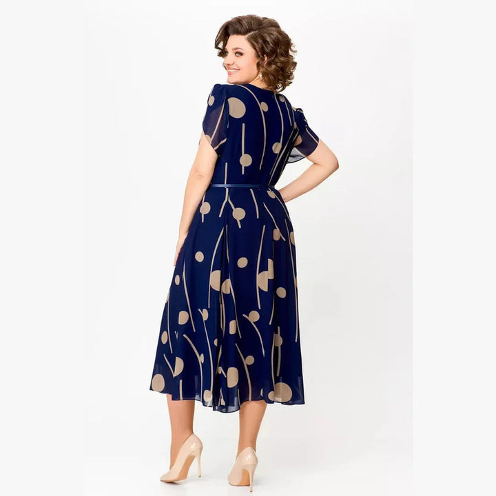 Nazeli - Vestido Midi De Gasa Con Estampado De Lunares