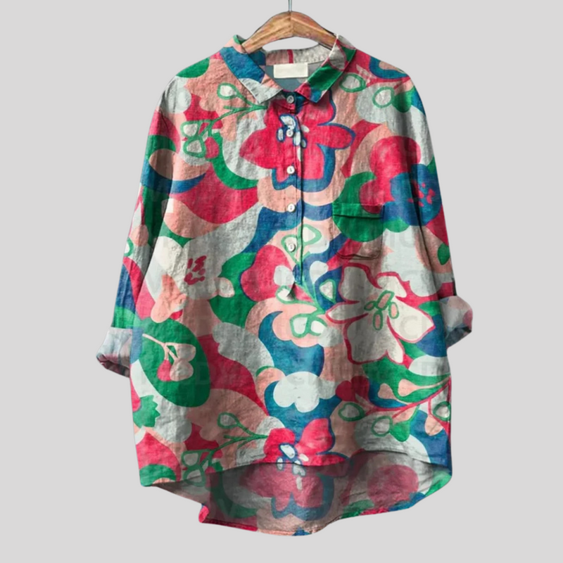 Matilde - Camisa Floral Hecha a Mano