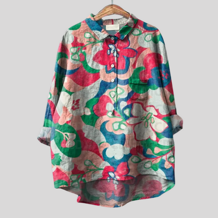Matilde - Camisa Floral Hecha a Mano
