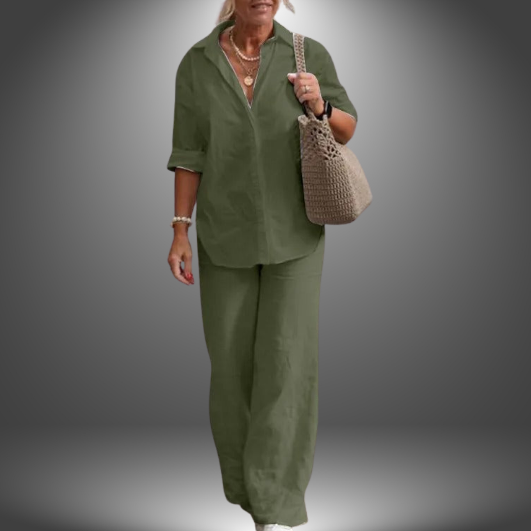 Ismini - Camisa y Pantalón de Algodón Hechos a Mano